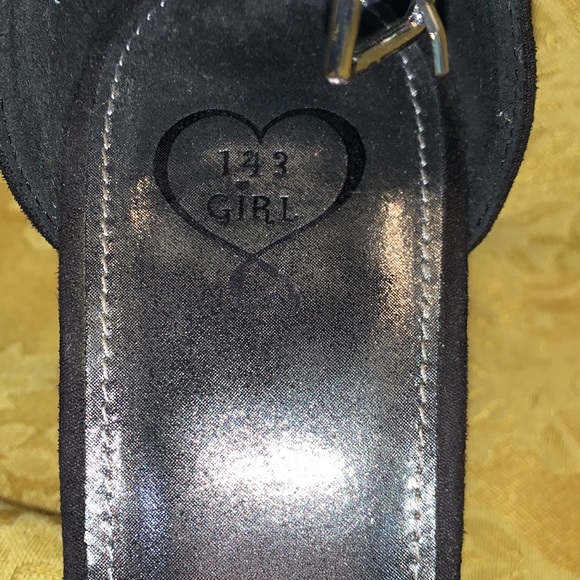 Black open toe ankle strap suede shoes 3 inch block heel for comfort size S 9 - Picture 5 of 8